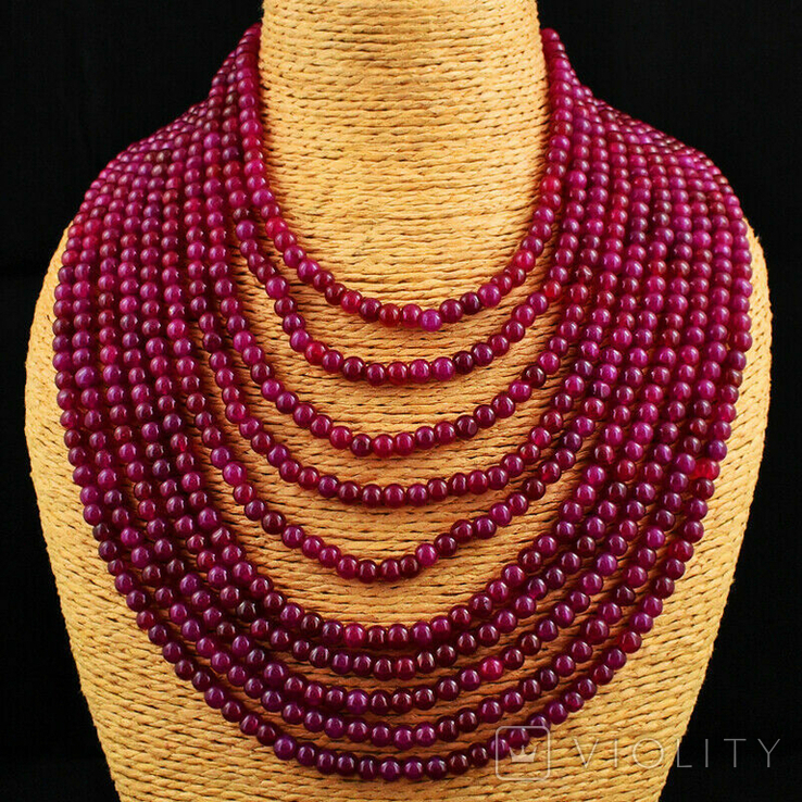 Ожерелье из натуральных рубинов 1300 карат, фото №2