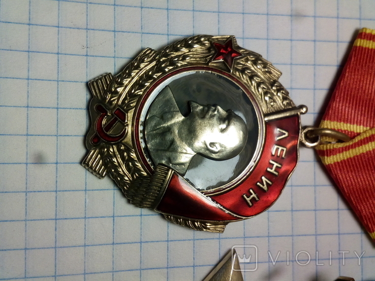 Комплект ордена Леніна і медалі Героя СРСР КОПІЯ, фото №12