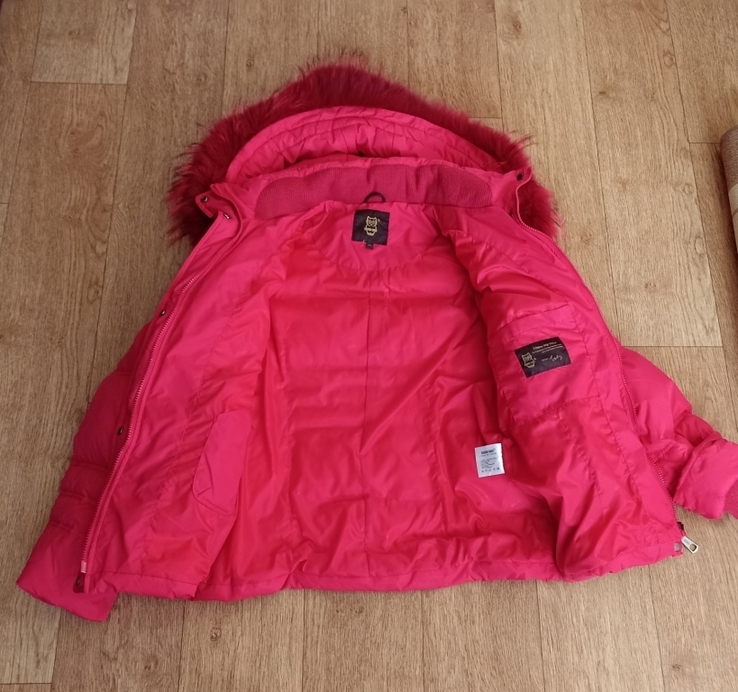 Snow owl Пуховик куртка удлиненная женская капюшон песец красный 48, фото №4