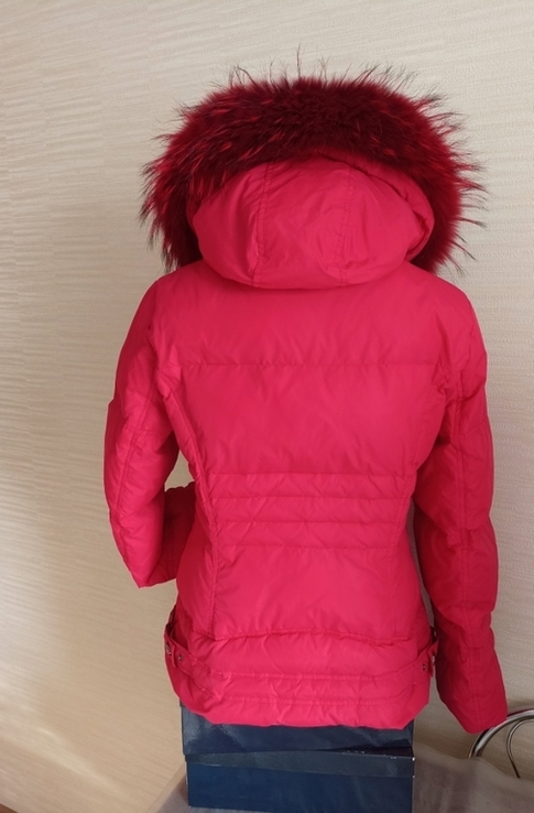 Snow owl Пуховик куртка удлиненная женская капюшон песец красный 48, фото №5