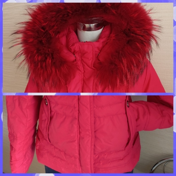 Snow owl Пуховик куртка удлиненная женская капюшон песец красный 48, фото №9