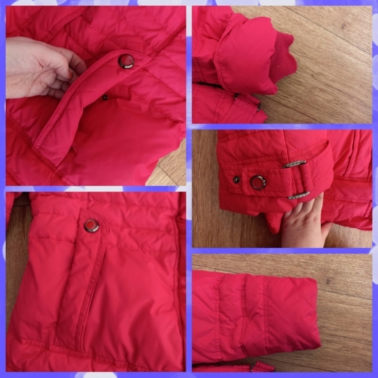 Snow owl Пуховик куртка удлиненная женская капюшон песец красный 48, фото №10