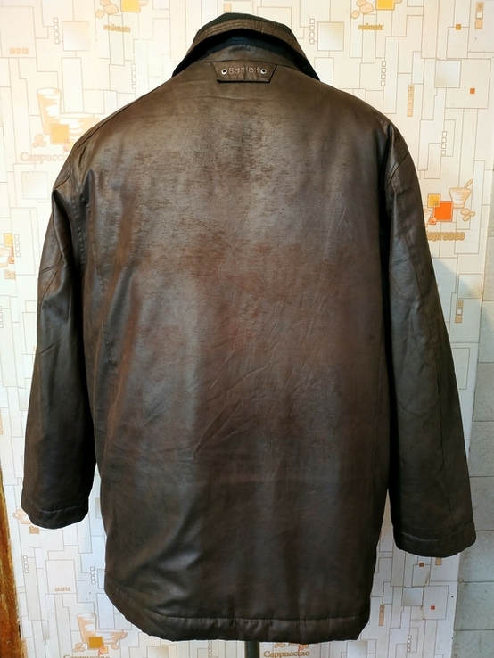 Куртка утепленная под винтаж. кожу BARTLETT Еврозима полиэстер р-р 58 (состояние!), фото №7