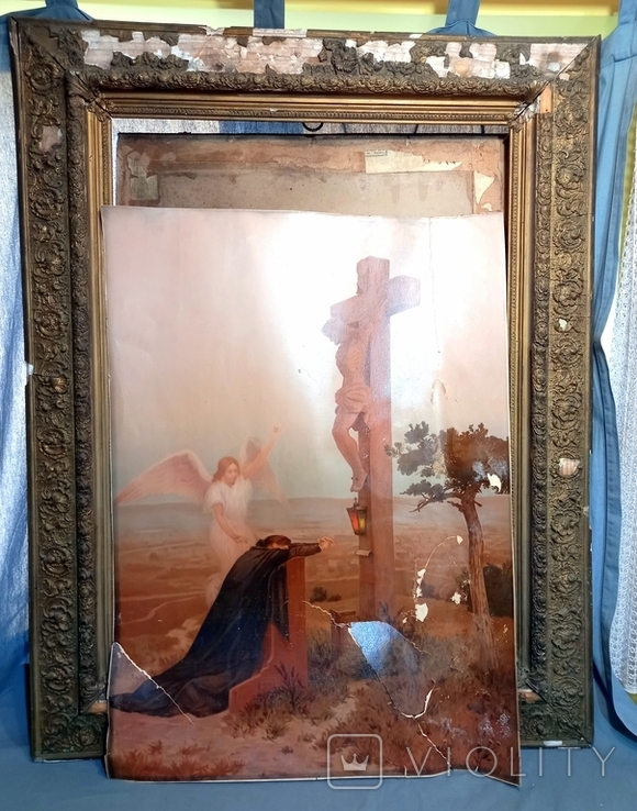  Large Painting in Restoration Signature, photo number 3