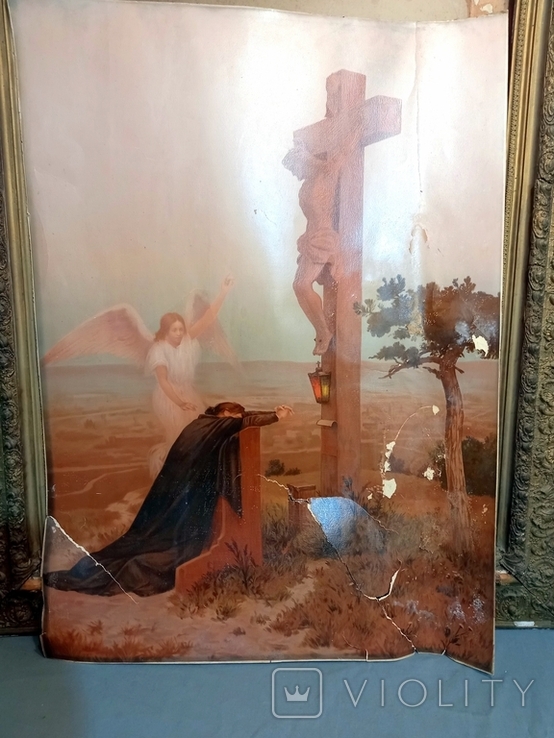  Large Painting in Restoration Signature, photo number 7