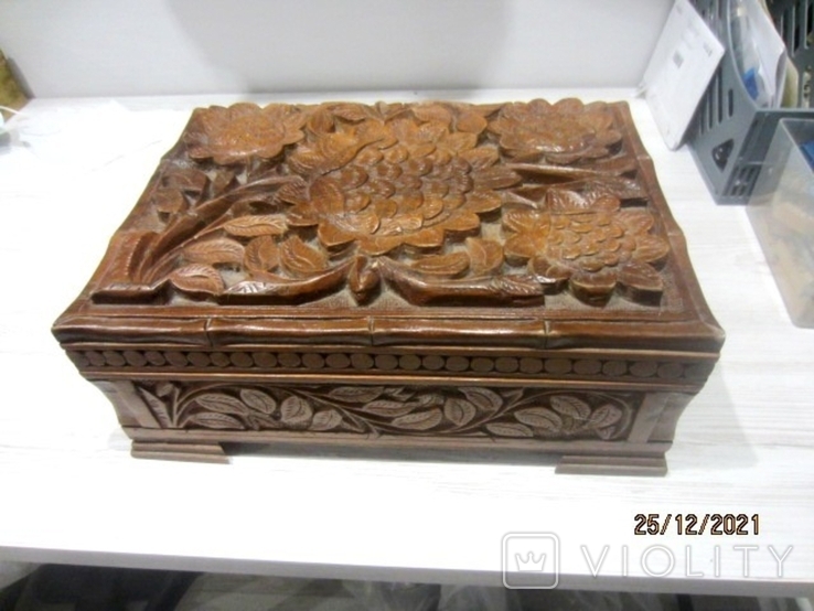 Large jewelry box wood carving abramtsevo, photo number 2