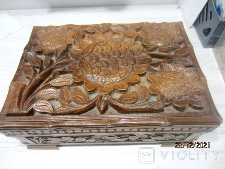 Large jewelry box wood carving abramtsevo, photo number 4