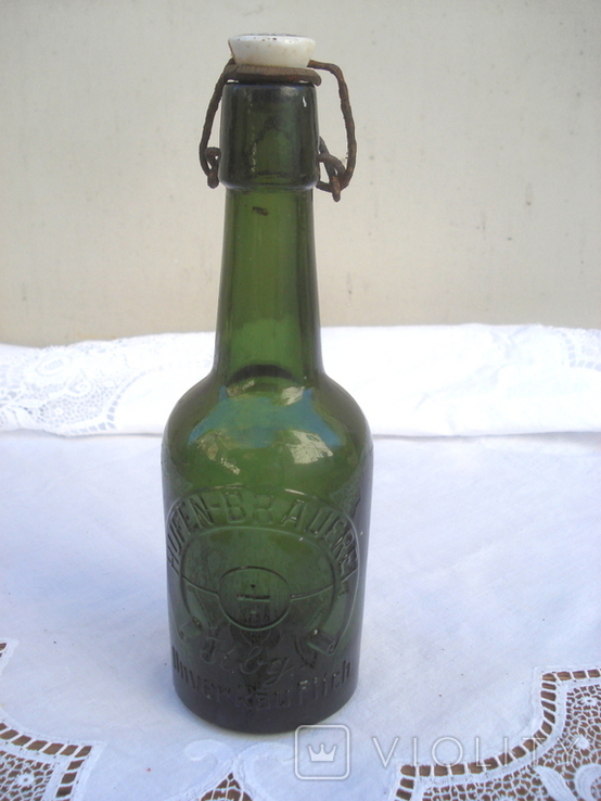 Beer bottle with rope tow stopper Germany mid-20th century 350 ml., photo number 2