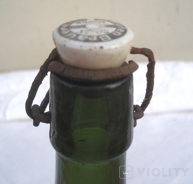 Beer bottle with rope tow stopper Germany mid-20th century 350 ml., photo number 5