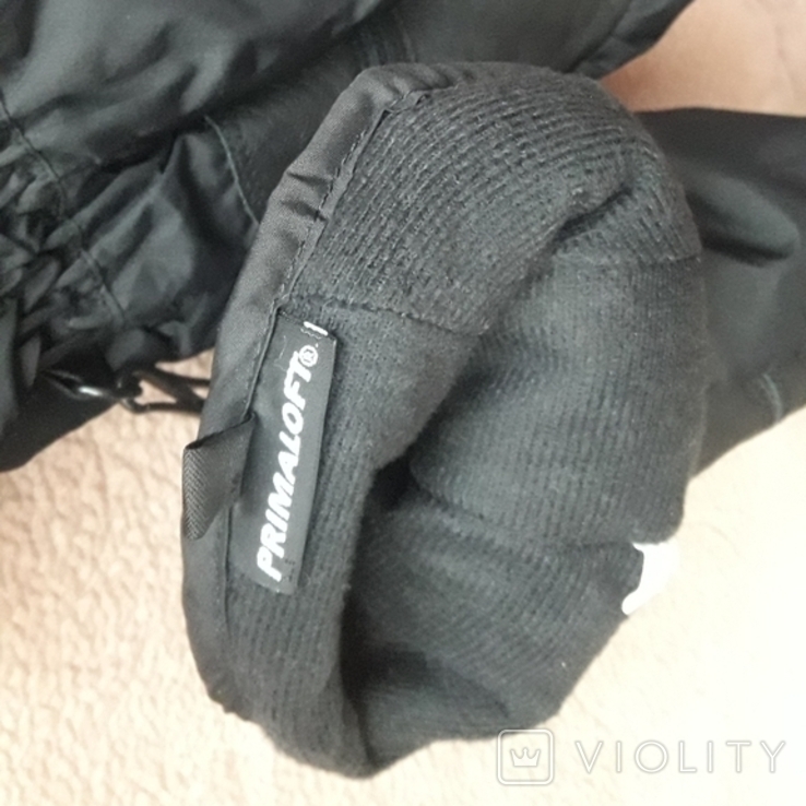 Перчатки горнолыжные чёрные варежки с вышивкой Zanier Primaloft, фото №4