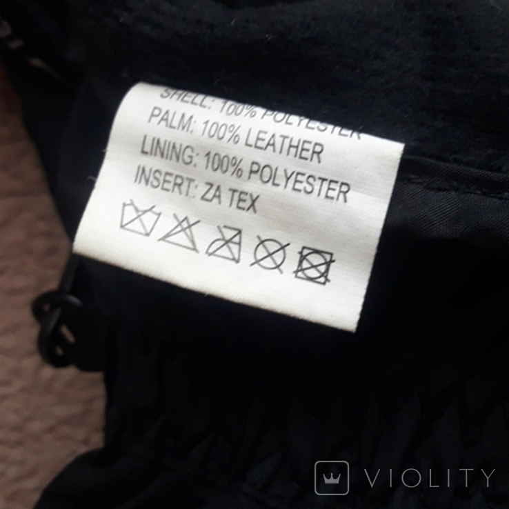 Перчатки горнолыжные чёрные варежки с вышивкой Zanier Primaloft, фото №7