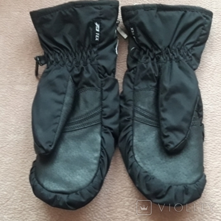 Перчатки горнолыжные чёрные варежки с вышивкой Zanier Primaloft, фото №9