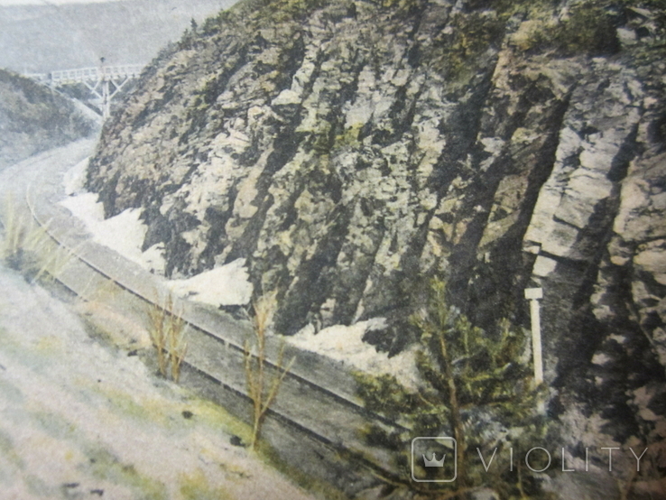 Почтовая открытка - Мост близ Златоуста - 1906 год, фото №3