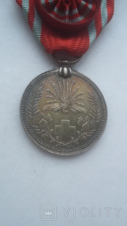 Японська срібна медаль в коробці, фото №7