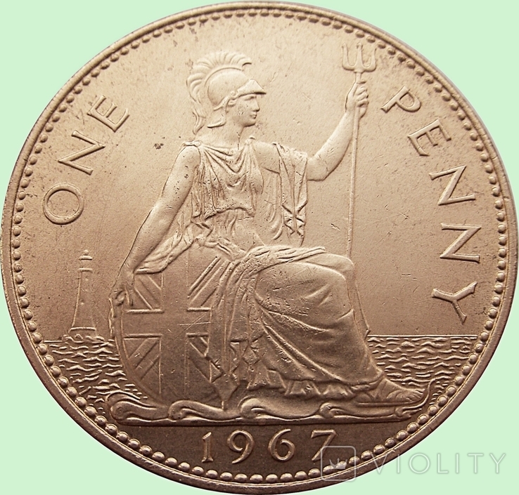 13.Великобритания 1 пенни, 1967 год