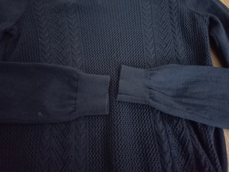Mango хлопок+шерсть Красивый женский свитер ажурный с красивой спиной S/XS, фото №7