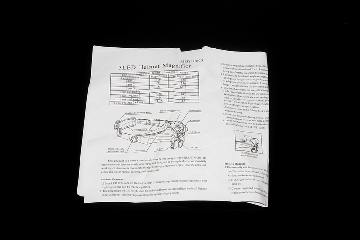 Бинокулярная лупа с LED подсветкой, фото №8