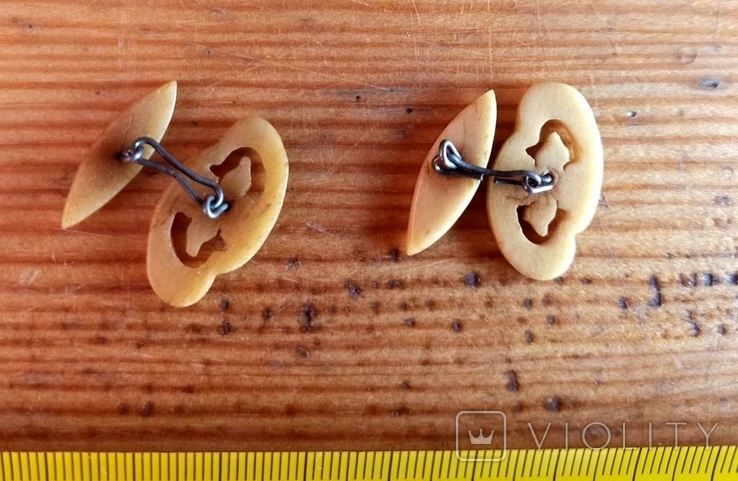 Cufflinks from the USSR made of bone - 2, photo number 6