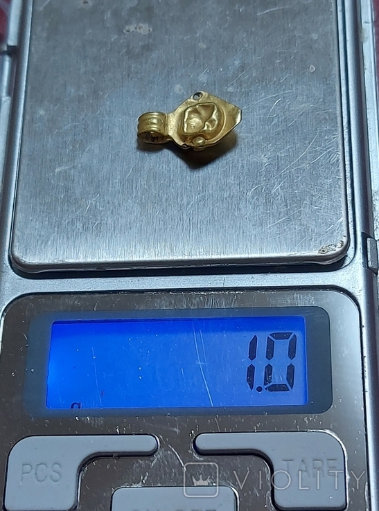 Золотой амулет Рим/ЧК, булла, вес 1 грамм., фото №13