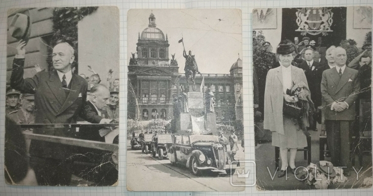 Чехословакия Приезд президента Бенеша в освобожденную Прагу. 16 апреля 1945г. 3 шт., фото №2