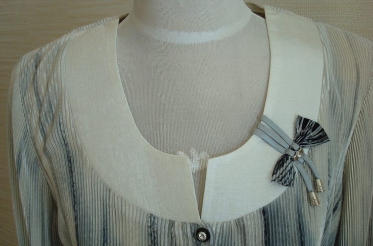  ulimex нарядная новая блузка женская длинный рукав гофре польша, фото №4