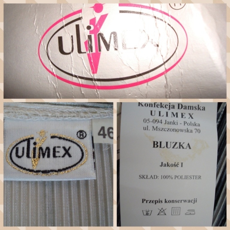  ulimex нарядная новая блузка женская длинный рукав гофре польша, фото №7