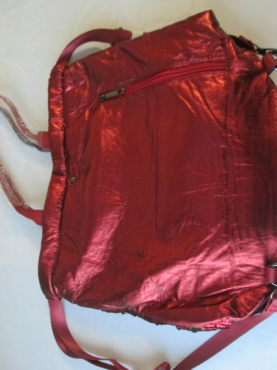 Сумка-рюкзак хамелеон.пайетки,Италия, фото №8