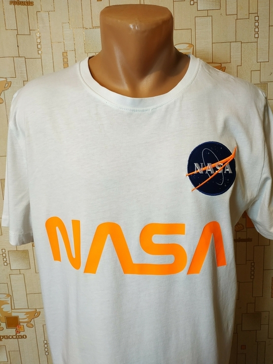 Футболка белая NASA от ALPHA INDUSTRIES Турция коттон р-р XXL(состояние нового), фото №5