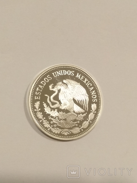 Мексика 50 песо 1985 года серебро 16,83 грамма, 925 проба, photo number 9