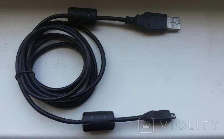 Кабель USB-f на min-USB AWM Stile 2035 E201077 2 фильтра 1 шт, фото №2