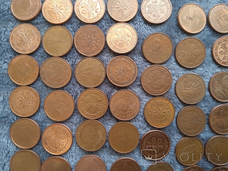 2 евроцента(100шт),разных стран и годов, фото №6