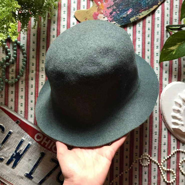 Шляпа шерсть в стиле ретро винтаж, photo number 2