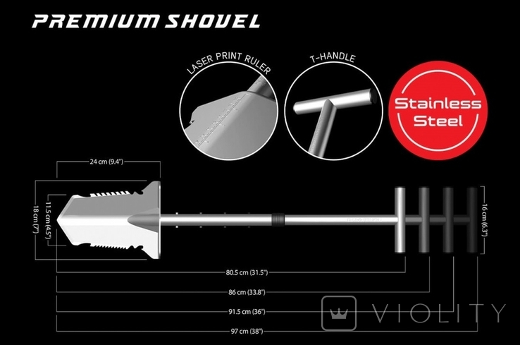 Лопата Nokta Makro - Premium Shovel, фото №2