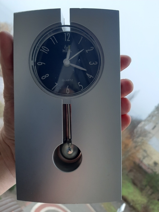 Настольные часы-будильник Pearl quartz, с маятником1(серебр), numer zdjęcia 5