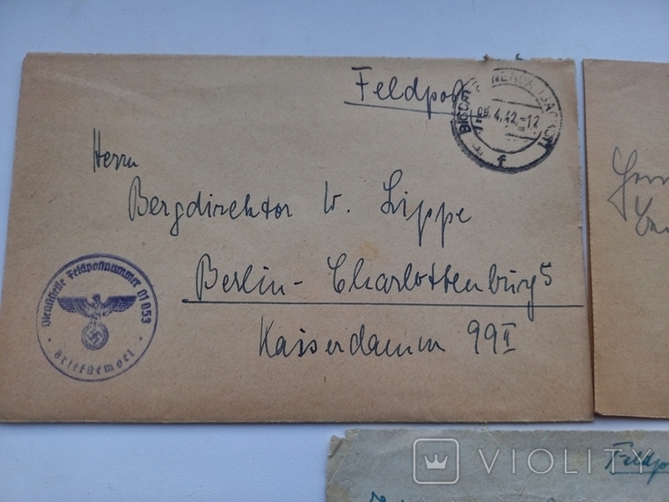 Третий рейх 2 письма, открытка., фото №4