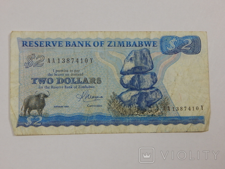 Бона 2 доллара, Зимбабве