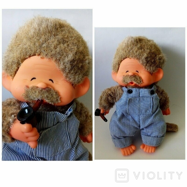  Мончичи дедушка Sekiguchi Monchhichi 22см игрушка Япония, фото №2