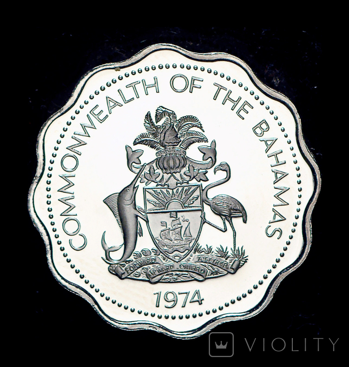 Багамы 10 центов 1974 пруф