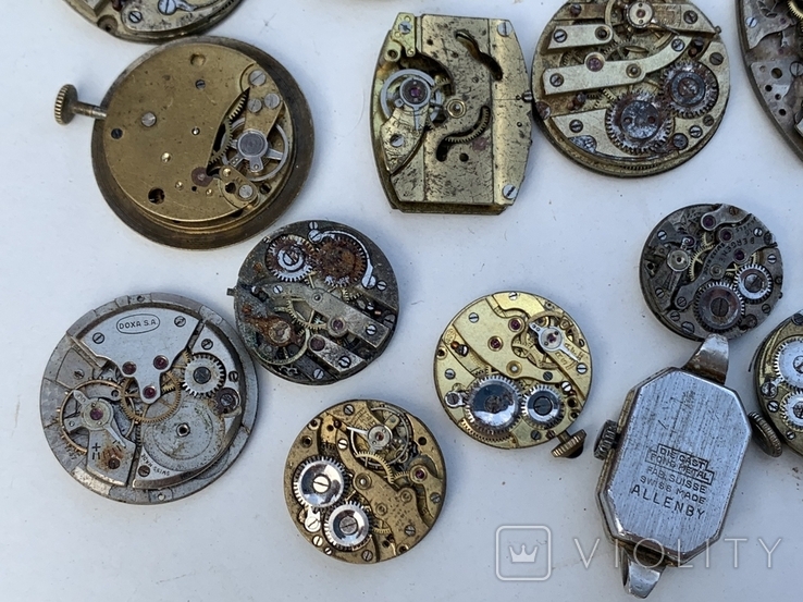 Механизмы с циферблатами к швейцарским часам 26 шт, фото №11