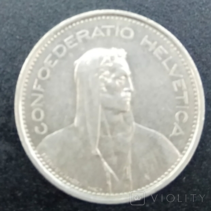 5 франков 1977 г Швейцария