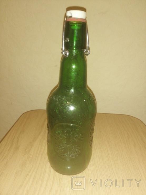 Винтажная бутылка из под пива, фото №3