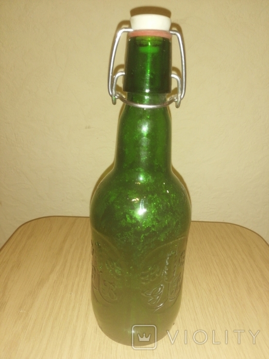 Винтажная бутылка из под пива, фото №4