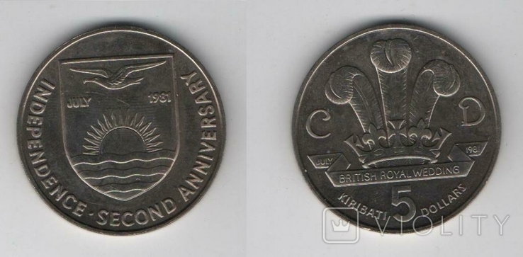 Kiribati Кирибати - 5 Dollars 1981 comm.