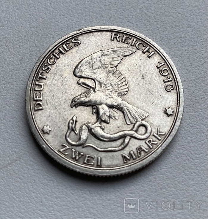 2 марки 1913 года, Пруссия, фото №4