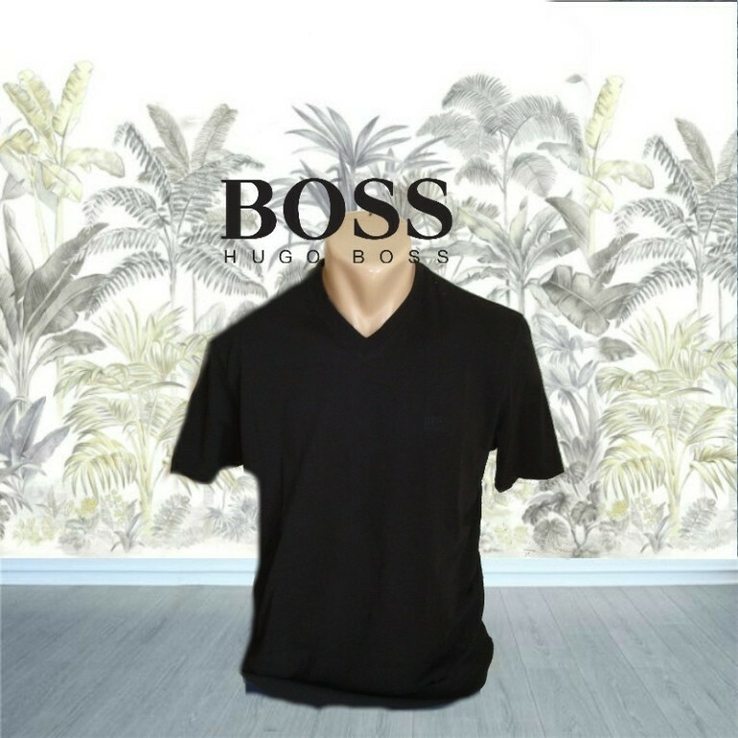 Hugo Boss Regular Fit оригинал Стильная мужская футболка мыс черная М, фото №3