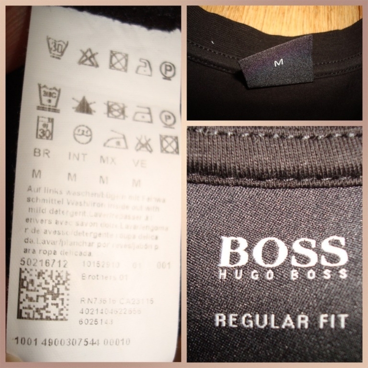 Hugo Boss Regular Fit оригинал Стильная мужская футболка мыс черная М, фото №11