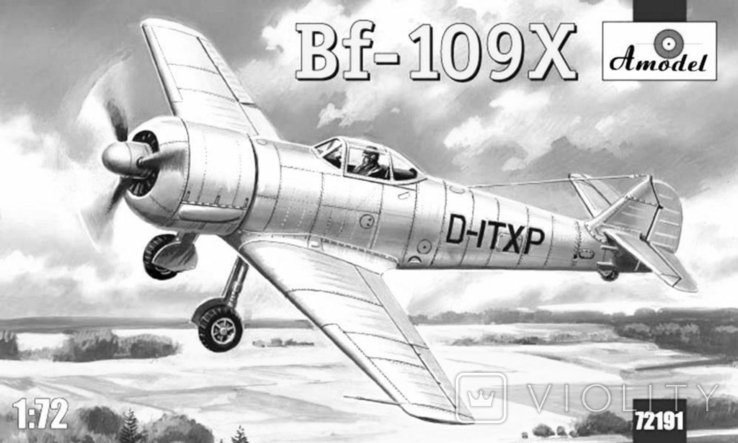 Сборная модель Messerschmitt Bf-109X 1/72 (недострой / под восстановление)