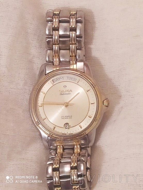 Мужские швейцарские наручные часы OLMA automatic 25 Jewels, фото №3
