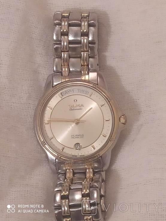 Мужские швейцарские наручные часы OLMA automatic 25 Jewels, фото №4