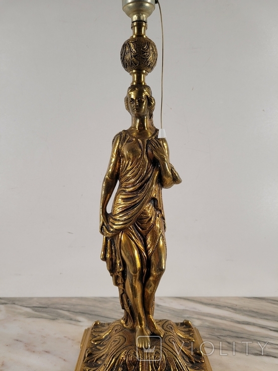 Бронзова лампа-торшер "Жінка" арт. 0734, фото №4